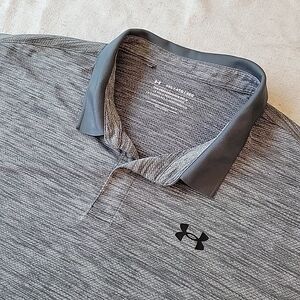 Under Armour Men's Heathered Gray Polo